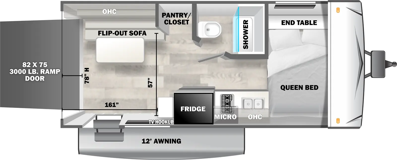 Evo West 178RT Floorplan